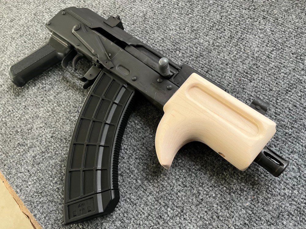 High Quality Custom Micro Draco Unvented Fin Wood Handguard / Forend-img-2