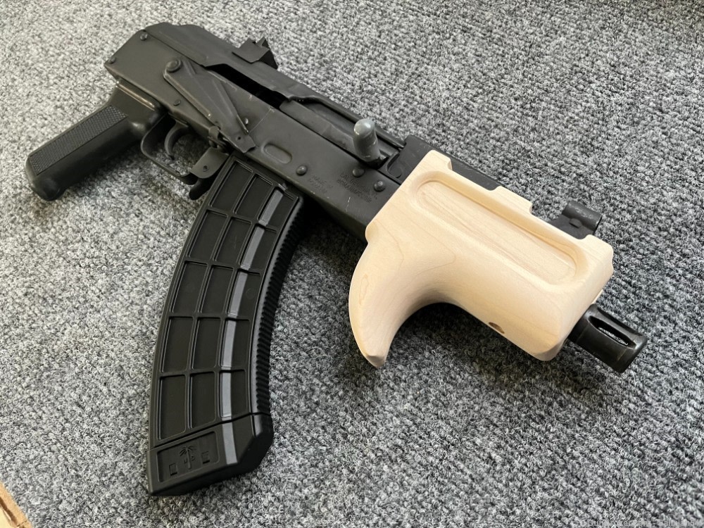 High Quality Custom Micro Draco Unvented Fin Wood Handguard / Forend-img-6