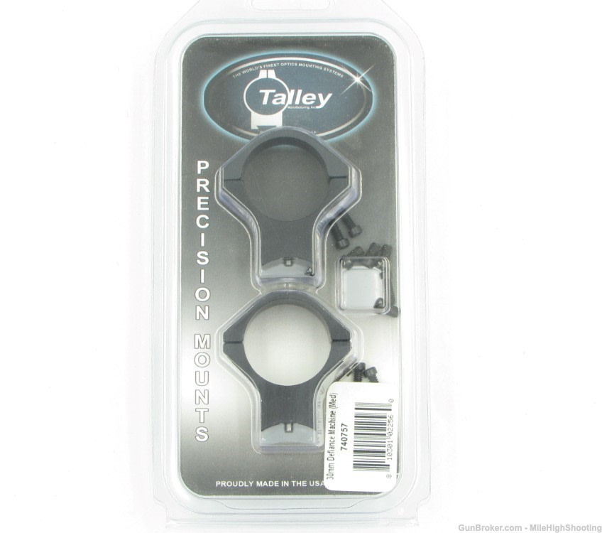 TALLY Precision Mount 30mm Rings for Defiance Machine (Med) 740757  -img-0