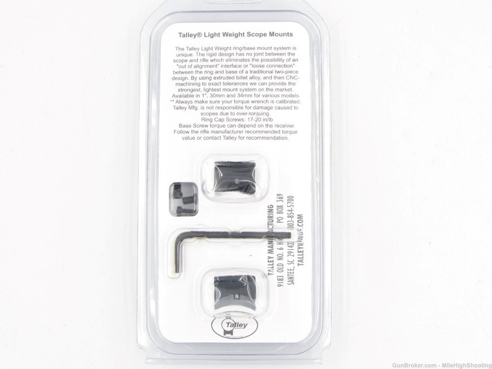 TALLY Precision Mount 30mm Rings for Defiance Machine (Med) 740757  -img-1