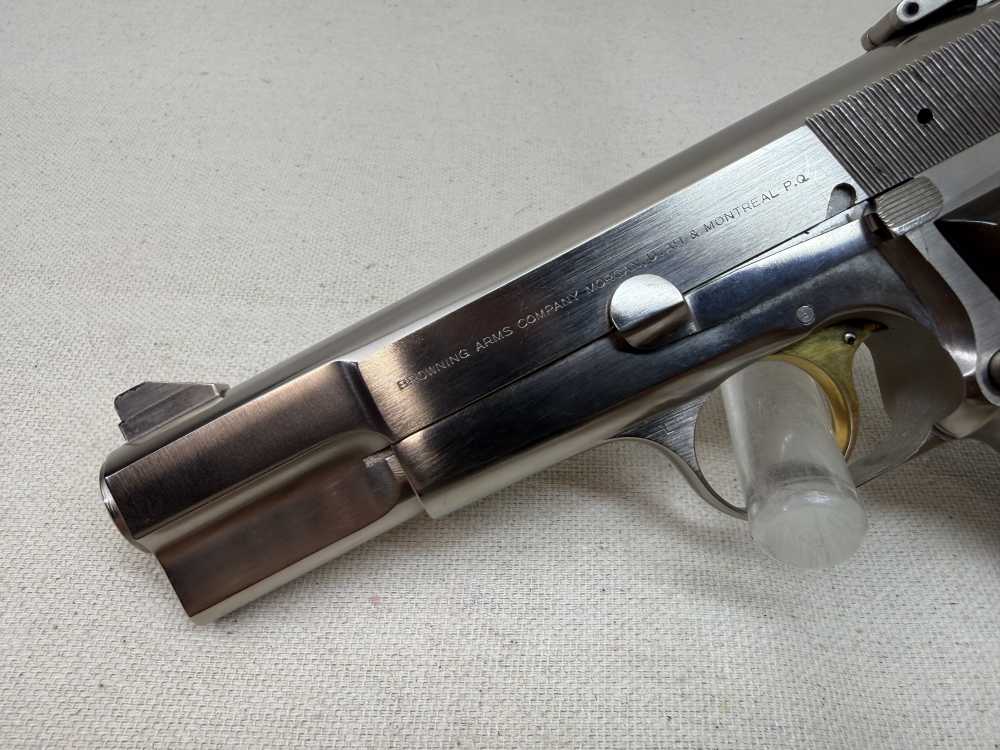 Browning Hi-Power 9mm Nickel Target RARE! Mfg.1980.-img-2