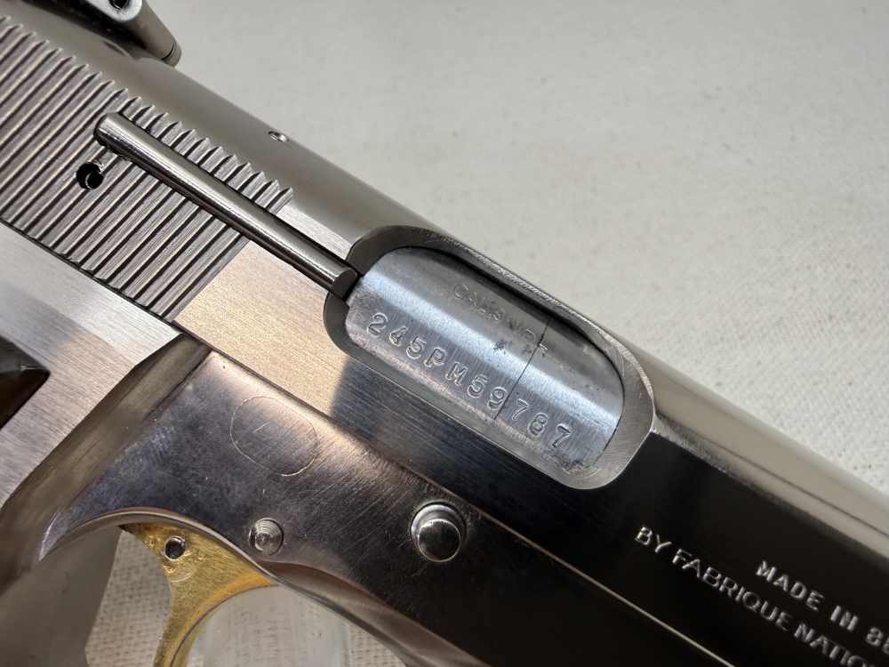 Browning Hi-Power 9mm Nickel Target RARE! Mfg.1980.-img-9