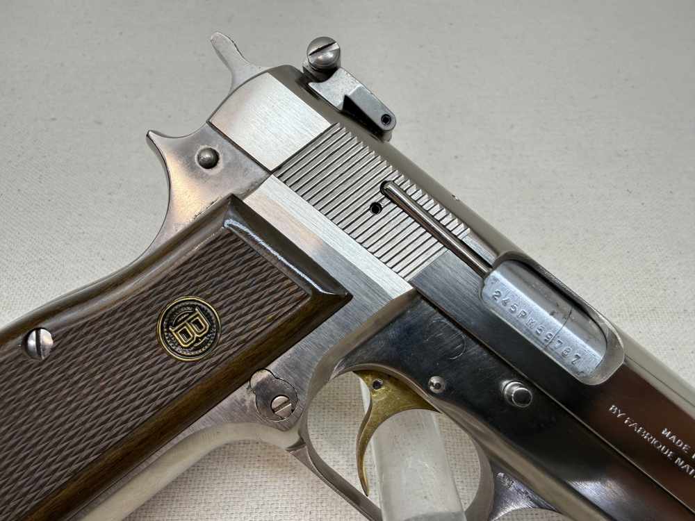 Browning Hi-Power 9mm Nickel Target RARE! Mfg.1980.-img-6