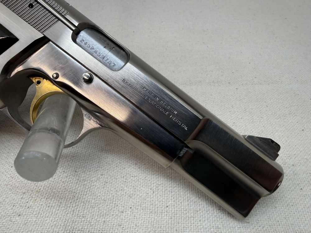Browning Hi-Power 9mm Nickel Target RARE! Mfg.1980.-img-5