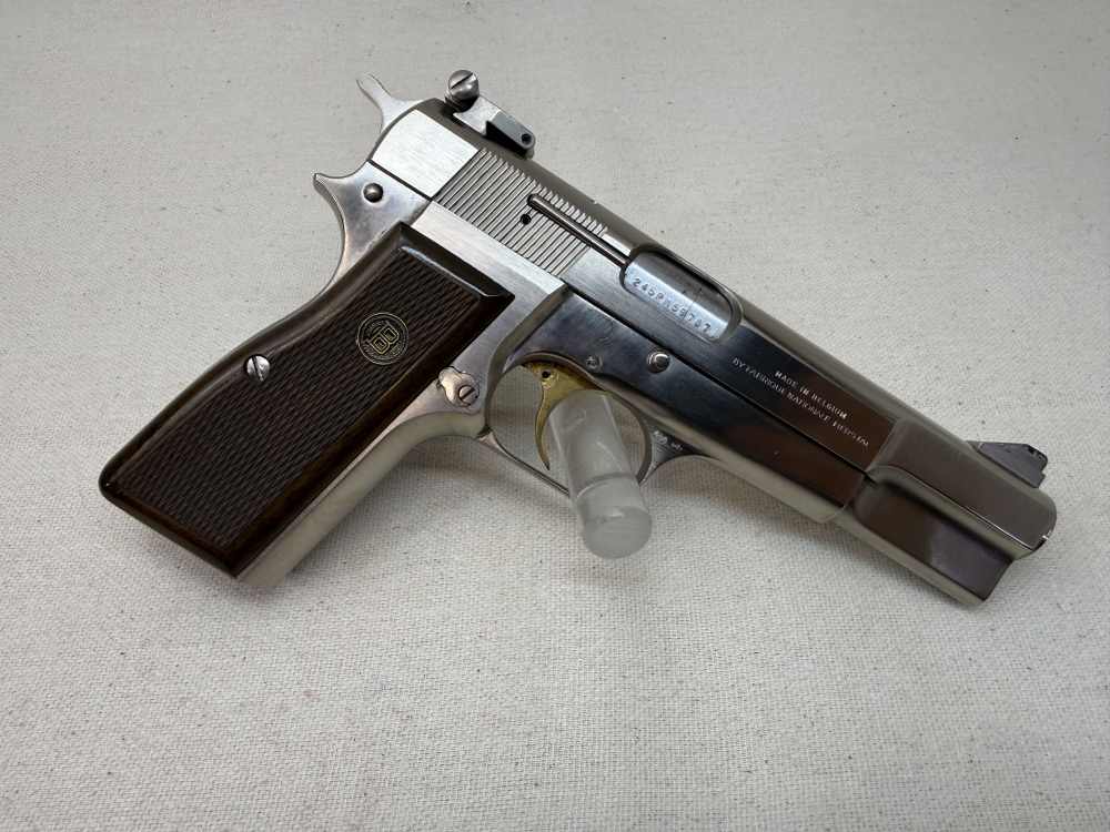 Browning Hi-Power 9mm Nickel Target RARE! Mfg.1980.-img-1