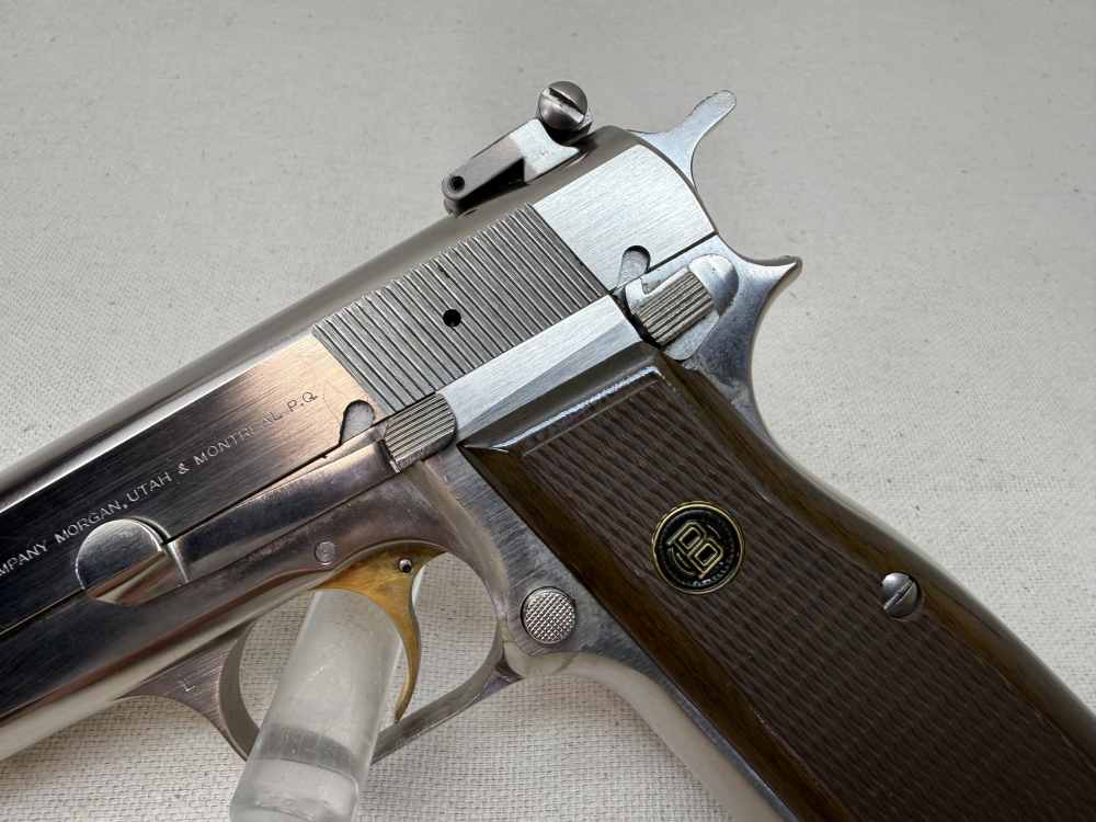 Browning Hi-Power 9mm Nickel Target RARE! Mfg.1980.-img-3