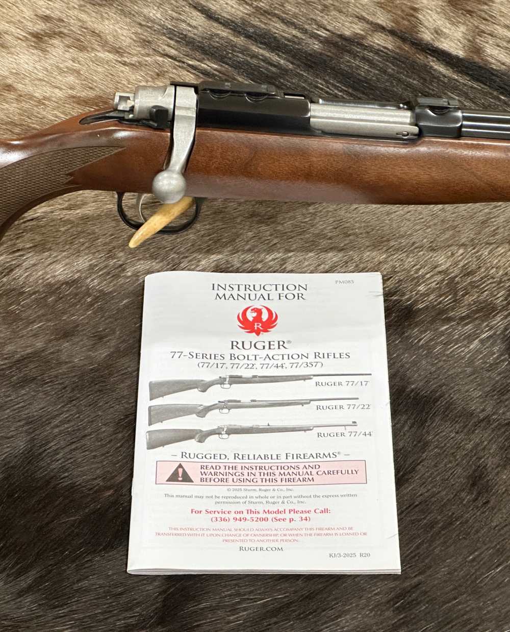 RUGER MODEL 77/17 17 WSM RIMFIRE 20" RIFLE, GOOD WALNUT STOCK-img-20
