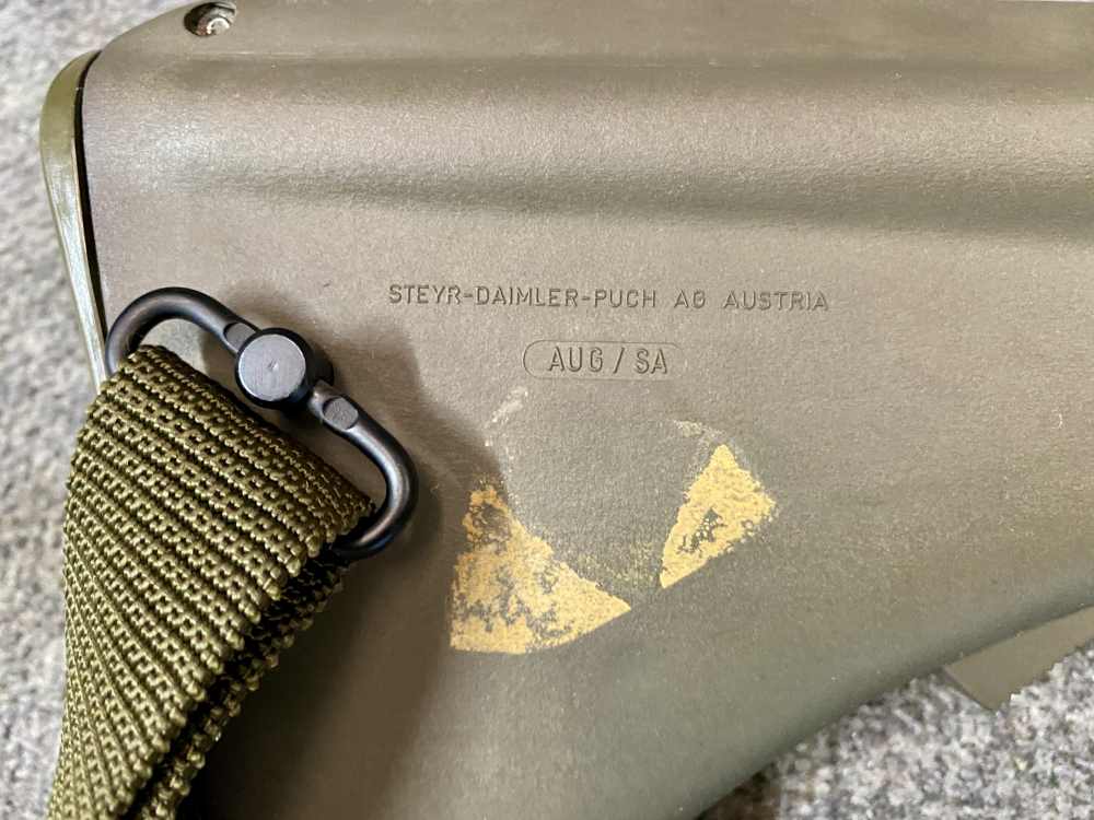 Steyr Aug OG Pre-Ban Green 20” Set Up Left Handed box test target-img-2