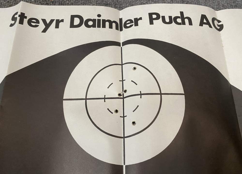 Steyr Aug OG Pre-Ban Green 20” Set Up Left Handed box test target-img-30