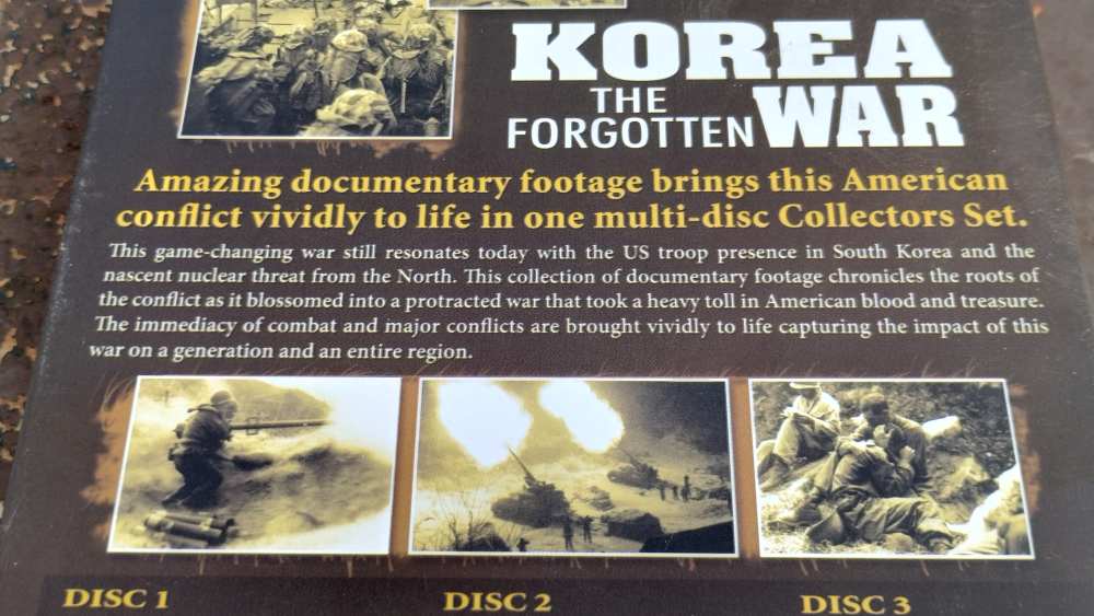 THE FORGOTTEN WAR KOREA Disc 3 DVDs in metal tin, very good condition.-img-6
