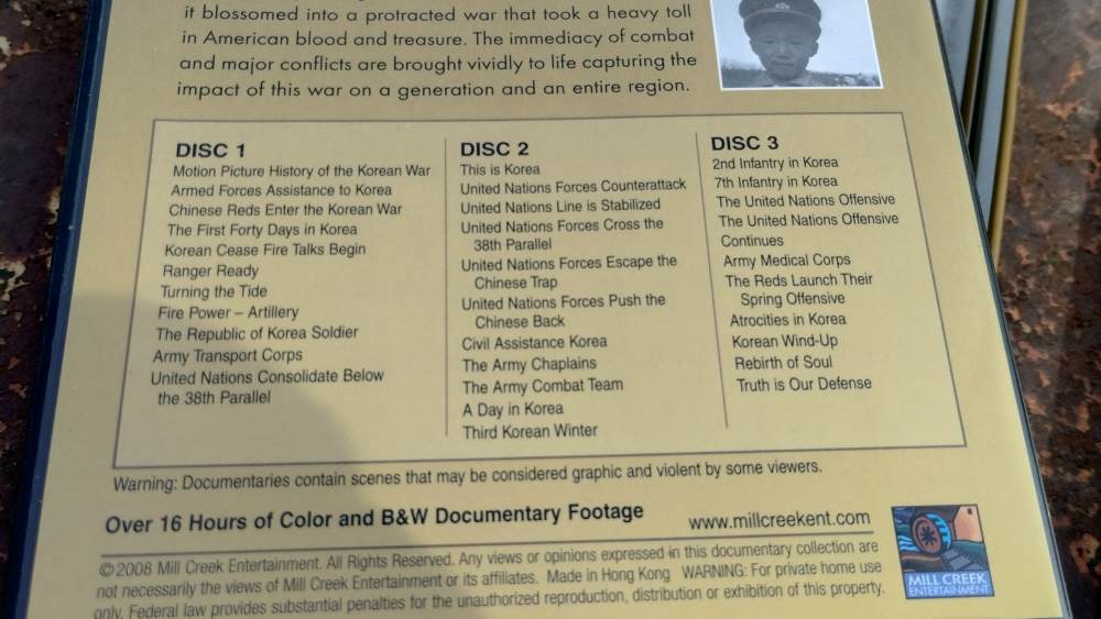 THE FORGOTTEN WAR KOREA Disc 3 DVDs in metal tin, very good condition.-img-4