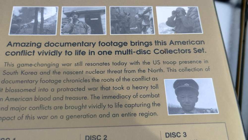 THE FORGOTTEN WAR KOREA Disc 3 DVDs in metal tin, very good condition.-img-3