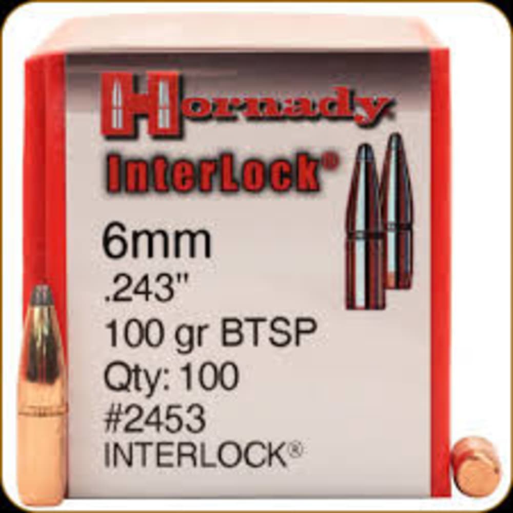Hornady 6mm Interlock 100 gr. BTSP .243 Diameter-img-0