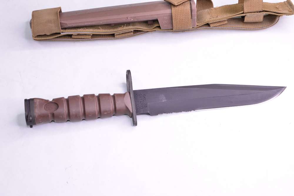 RaRe Ontario COMBAT USMC OKC  M9 3S Bayo Bayonet Knife for Colt AR15 Rifle-img-6