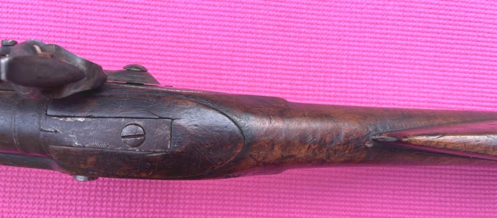 1790s Brown Bess flintlock musket with bayonet-img-27