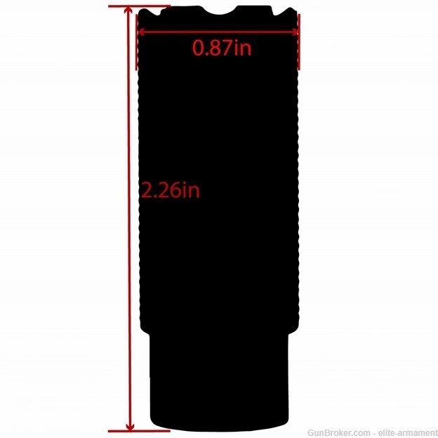 9mm Linear Comp 1/2x36 Low Concussion Compensator Brake Steel USA Made -img-3