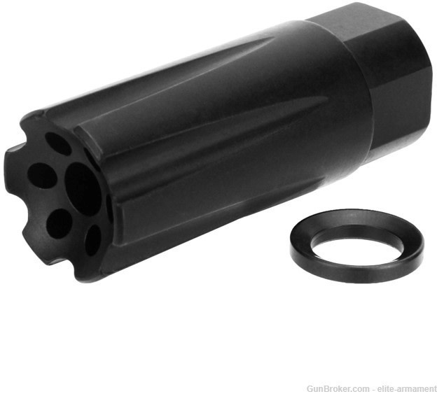 9mm Linear Comp 1/2x36 Low Concussion Compensator Brake Steel USA Made -img-0