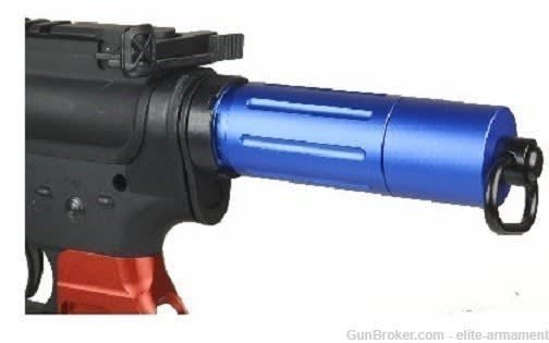 AR15 Pistol Buffer Tube Kit 3.5 Inch Short Buffer System AR-15 BLUE Color-img-0
