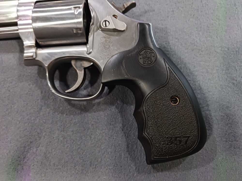 SMITH & WESSON 686 .357 MAG 7" STAINLESS DOUBLE ACTION REVOLVER USED-img-4