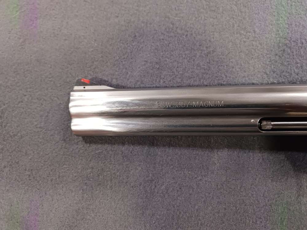 SMITH & WESSON 686 .357 MAG 7" STAINLESS DOUBLE ACTION REVOLVER USED-img-6