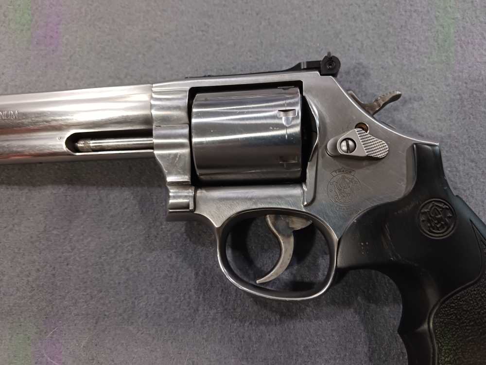 SMITH & WESSON 686 .357 MAG 7" STAINLESS DOUBLE ACTION REVOLVER USED-img-5