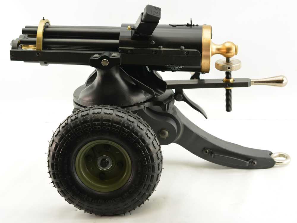 Like New Tippmann Armory 9mm Gatling Gun on Wheeled Carriage-img-6