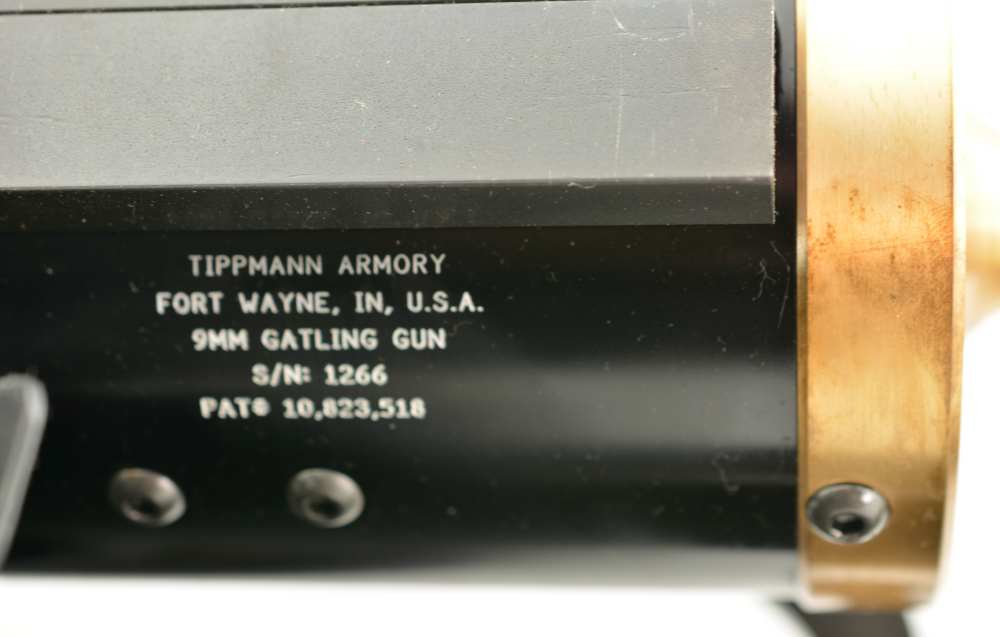 Like New Tippmann Armory 9mm Gatling Gun on Wheeled Carriage-img-8