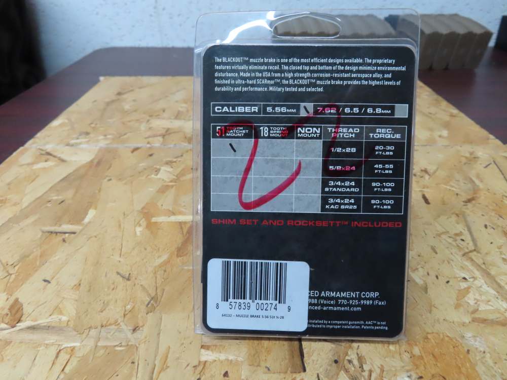 Advanced Armament Corp AAC Muzzlebreak/Adaptor 22 cal-img-1