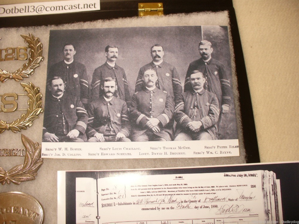 1868-1907 Baltimore City Police Badge Set Named Sergeant Lieutenant-img-3