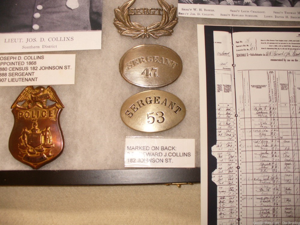 1868-1907 Baltimore City Police Badge Set Named Sergeant Lieutenant-img-2
