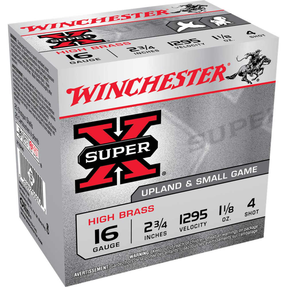 250 Rds Winchester Super-X High Brass 16 Ga Gauge Upland Game Shells 4 Shot-img-1