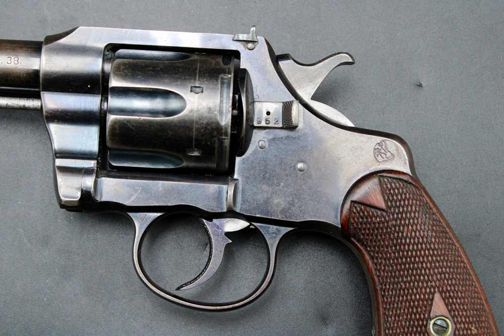 Colt Officer's Model 1906 Early Production .38 Spl 6" Target ORIGINAL GRIPS-img-3