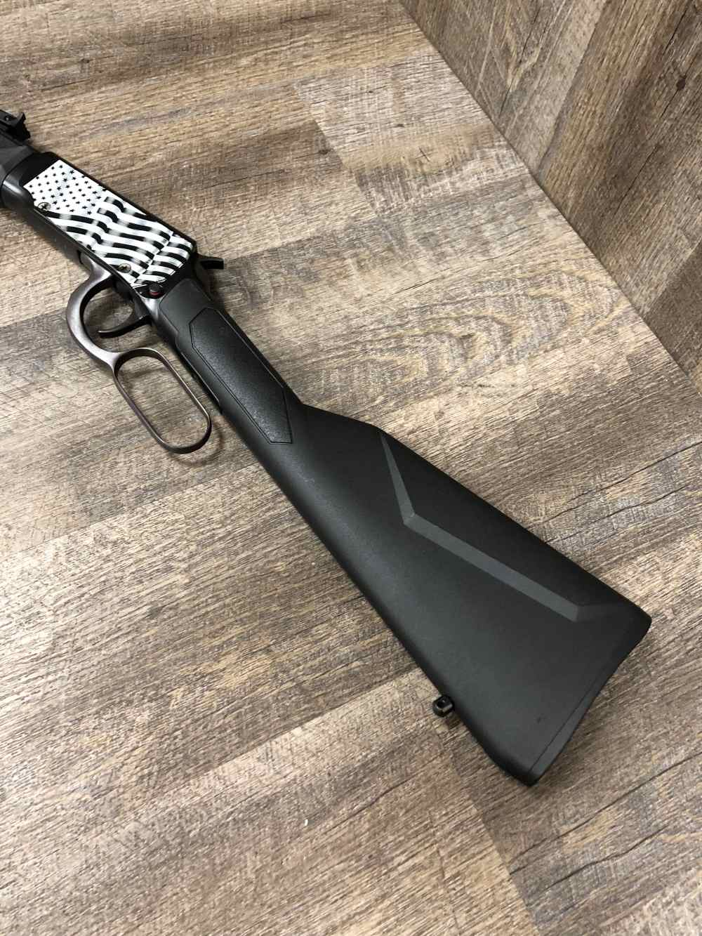 Rossi Rio Grande 22LR Lever Action Rifle Black Synthetic USA Flag w/ Box-img-2