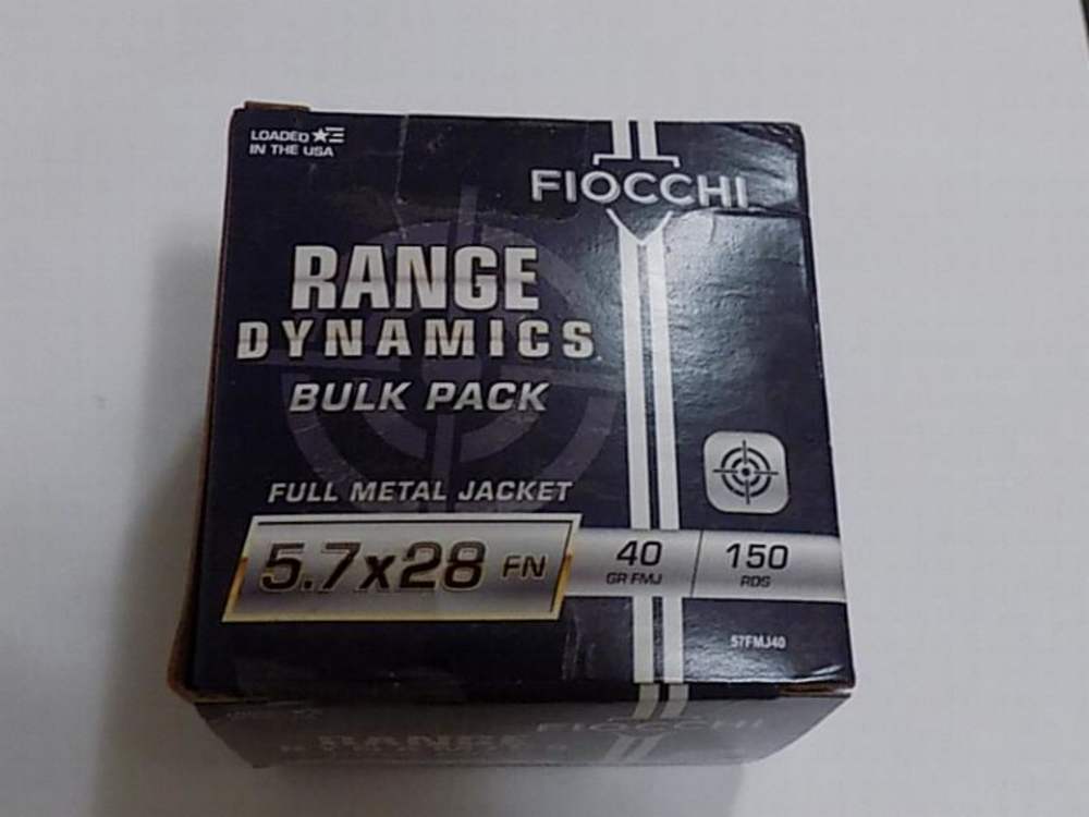 Fiocchi 57FMJ40 5.7x28mm Full Metal Jacket 40 Grain 150 Rounds-img-0