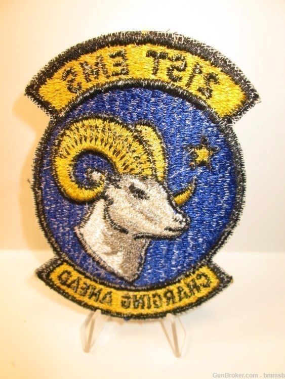 Vintage U.S.A.F. 21st. EMS EQUIPMENT MAINTENANCE SQUADRON CHARGING patch-img-1