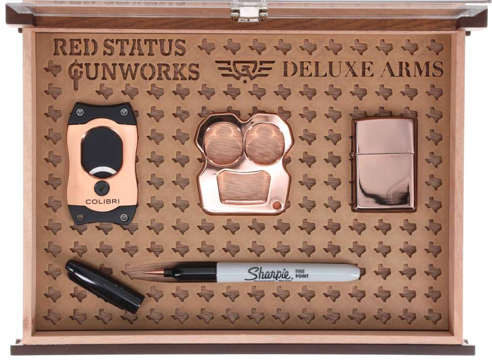 NEW Limited Edition S&W Bodyguard 2 Rose Gold Plated Executive Humidor Set-img-6