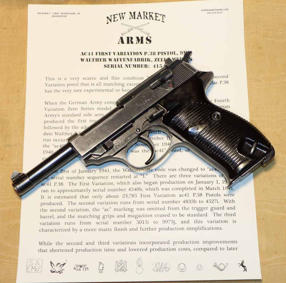 WWII German Walther ac41 P.38, Second Variation, c. Aug 1941-img-0