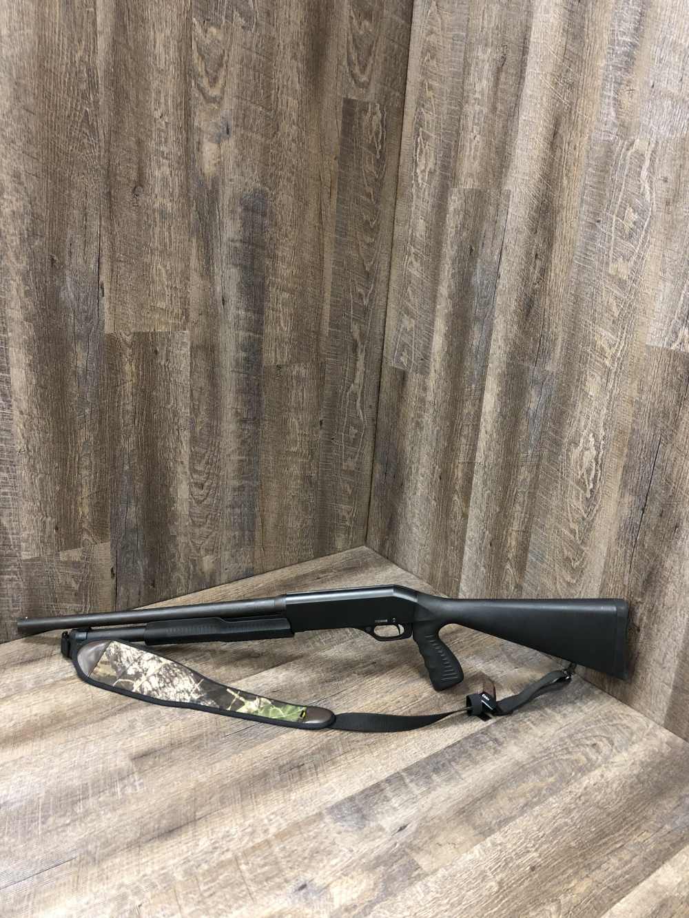 Stevens Model 320 Security Black 12 Ga Pump Shotgun 18.5" Pistol Grip Sling-img-0