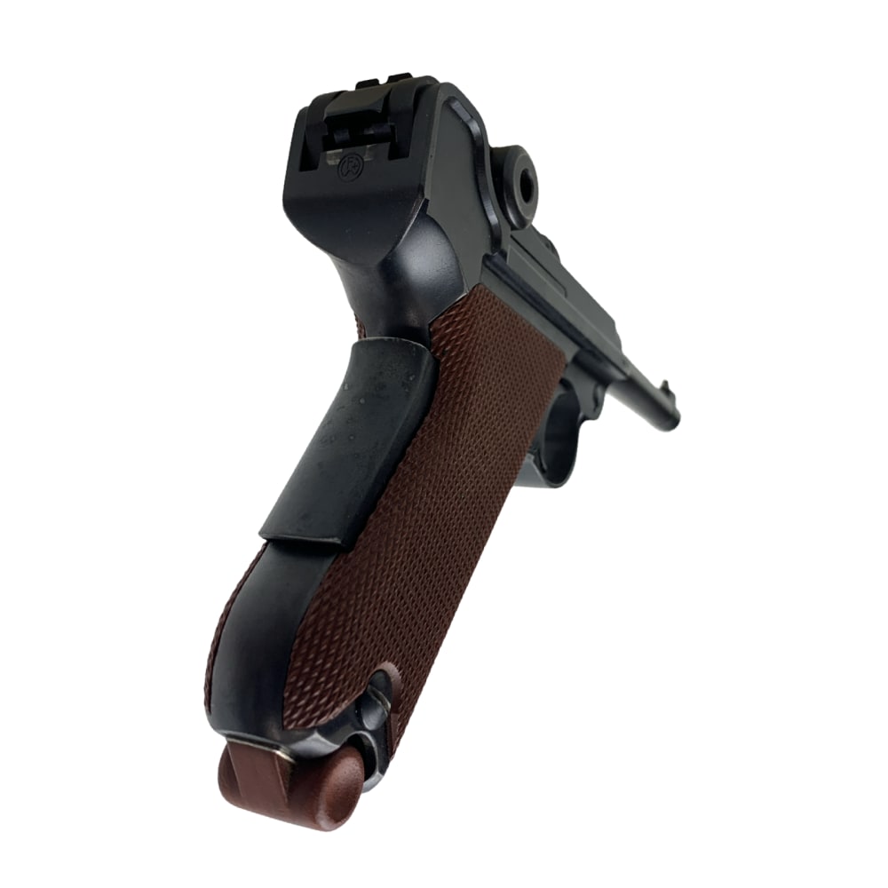 1942 Swiss Luger 06/29 Pistole .30 Parabellum W+F Bern P Series Red Grips -img-9