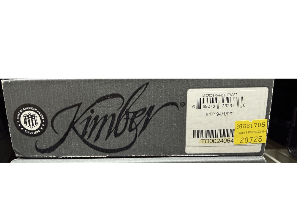 Kimber Micro 9 Rapide Frost 9mm semi auto pistol 3" bbl stainless 3300237-img-1