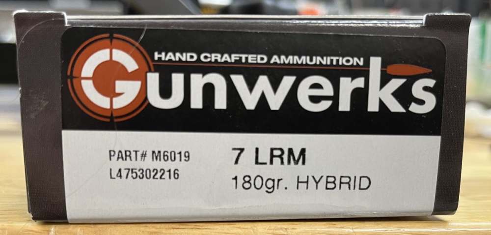 RARE Gunwerks 7 LRM 7mm 7LRM ammo - 180 gr hybrid - MV 3025 FPS - P/N M6019-img-2