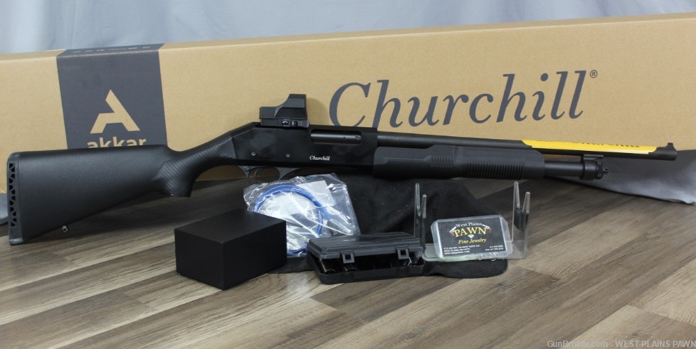 NIB Akkar Churchill 620 Pump Action Shotgun 20ga 18"Brl 4+1 w/Sight 111374-img-0