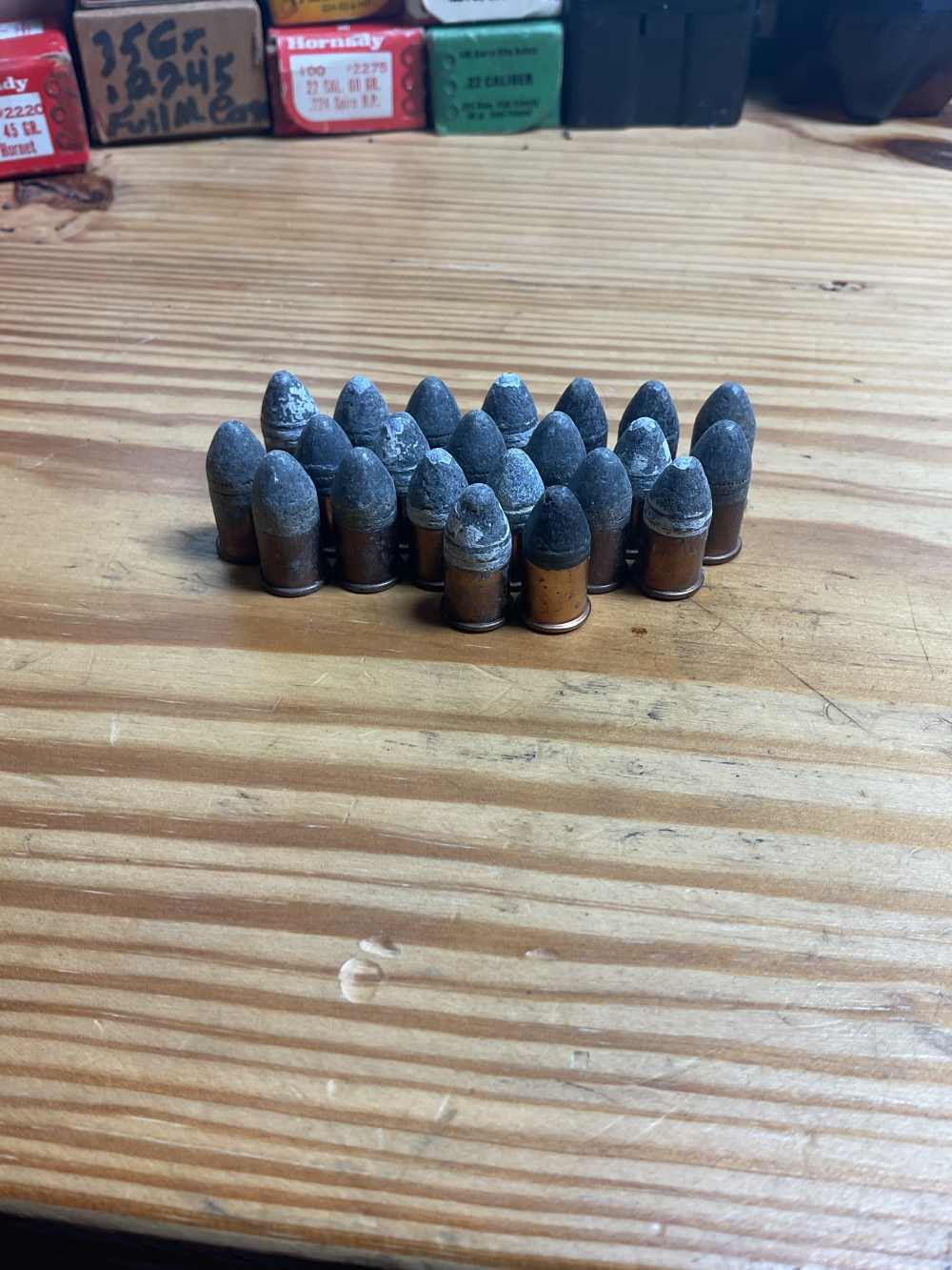 22 rounds of Vintage 41 short rimfire ammo bullets -img-0