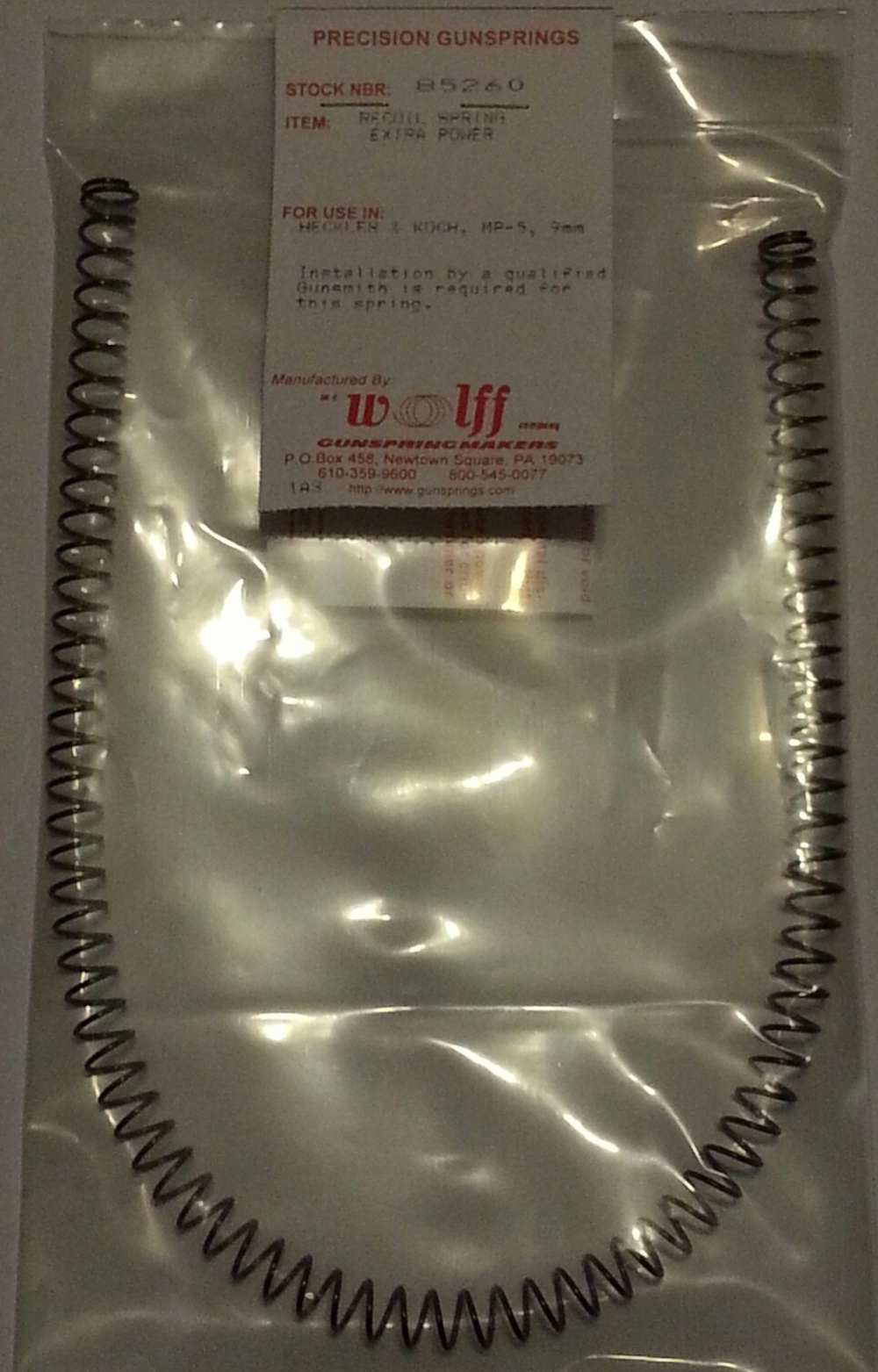 WOLFF HK Heckler Koch MP5 9mm Extra Power Recoil Spring XP NEW-img-0