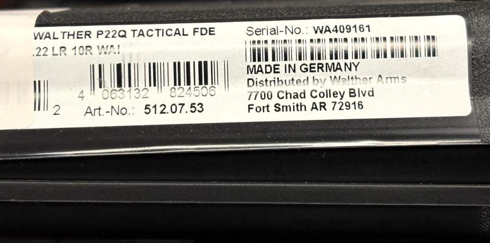 Factory New Walther P22Q Tactical FDE 22LR Pistol No Reserve!-img-6