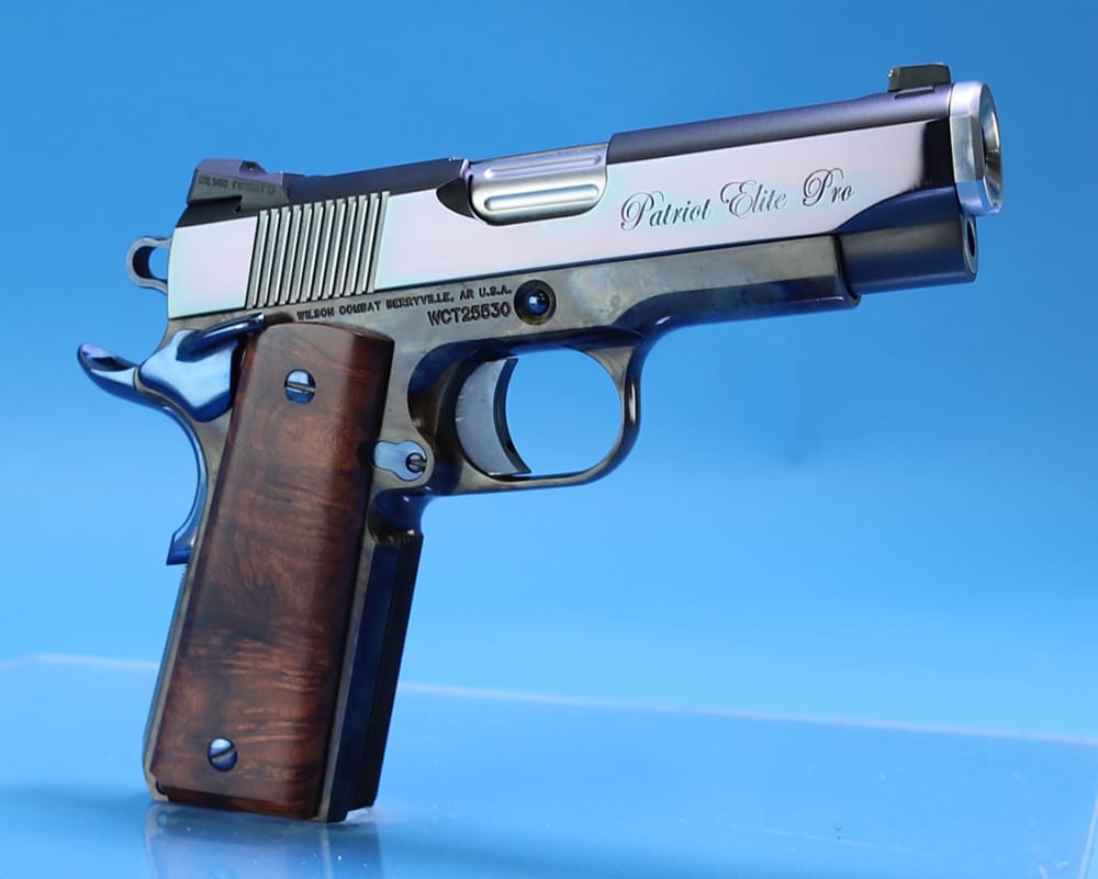 Wilson Combat Patriot Elite Pro .45ACP, Case Color, High Blued, Gold Bead-img-0