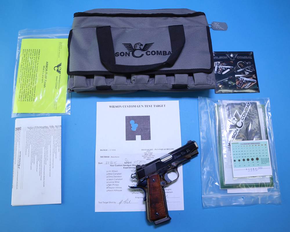 Wilson Combat Patriot Elite Pro .45ACP, Case Color, High Blued, Gold Bead-img-3