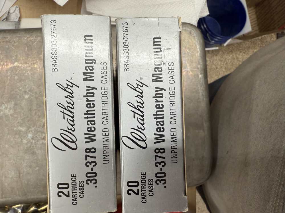40 pieces 30-378 NEW Weatherby WBY brass cases 2 boxes of 20-img-0