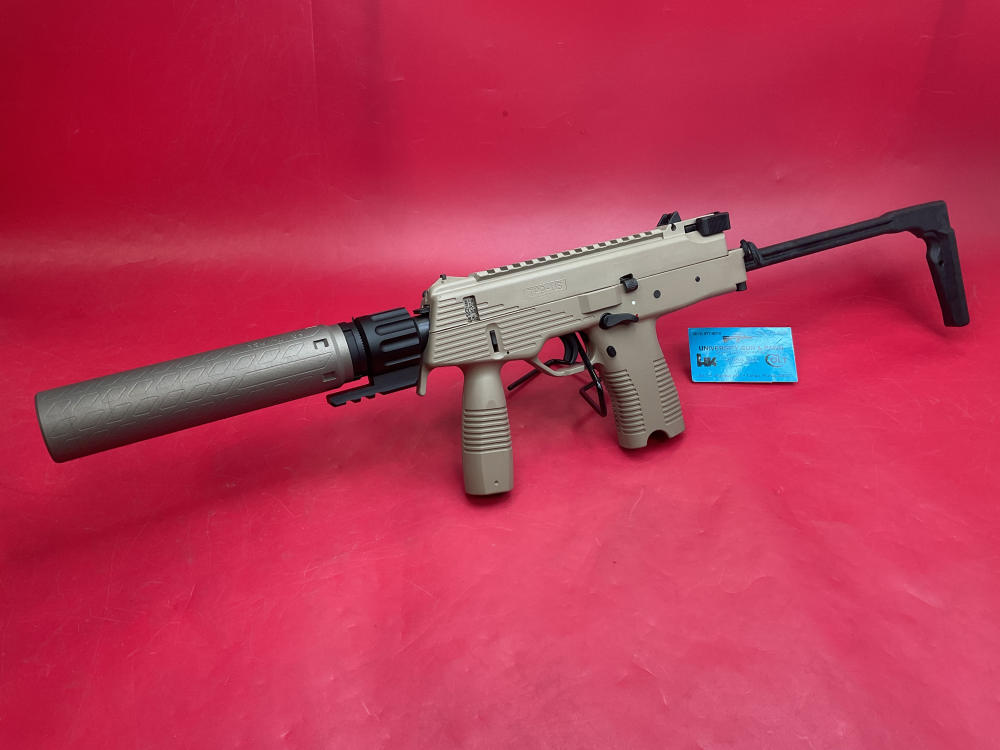 B&T TP9 9mm 5.5” SBR Coyote Tan - Print-X RBS Suppressor NFA-img-1