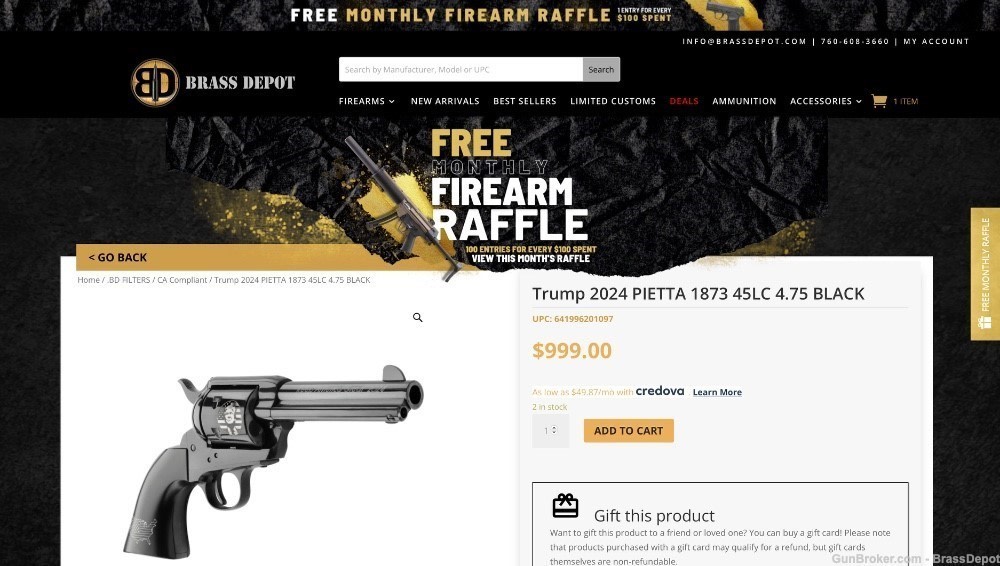 Limited Run Trump 2024 24 PIETTA Black revolver -img-8